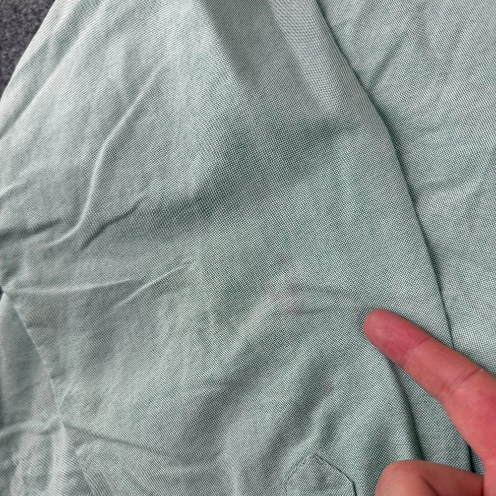 Vintage Polo Ralph Lauren Oxford Shirt Mens M Mint Green Long Sleeve Flesh Pony